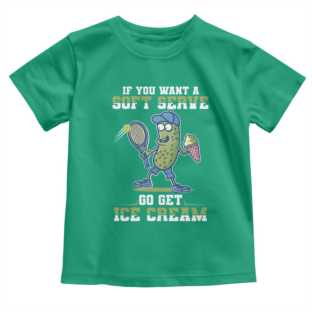 Funny Pickeball Toddler T Shirt If You Want A Soft Serve Go Get Ice Cream Paddle - Wonder Print Shop