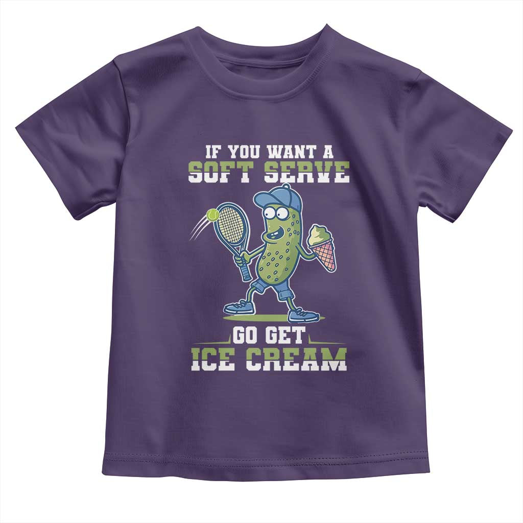 Funny Pickeball Toddler T Shirt If You Want A Soft Serve Go Get Ice Cream Paddle - Wonder Print Shop