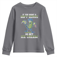 Funny Pickeball Youth Sweatshirt If You Want A Soft Serve Go Get Ice Cream Paddle - Wonder Print Shop
