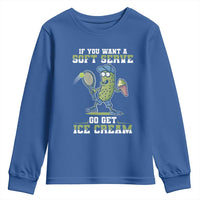 Funny Pickeball Youth Sweatshirt If You Want A Soft Serve Go Get Ice Cream Paddle - Wonder Print Shop