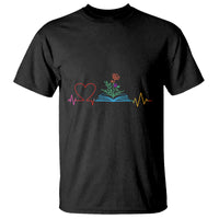 Floral Book T Shirt Literature Heart For Books Lover - Wonder Print Shop