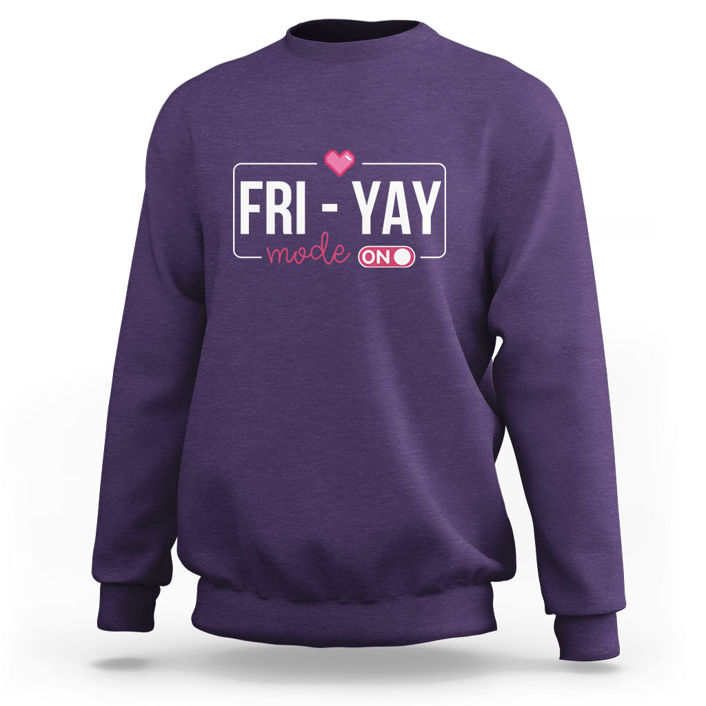 Friday Lovers Sweatshirt Funny Happy Fri Yay - Wonder Print Shop