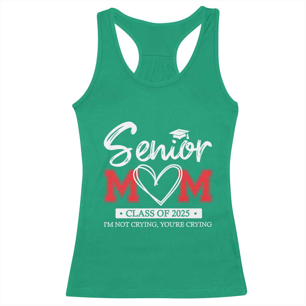 Senior Mom Class Of 2025 Graduate Racerback Tank Top