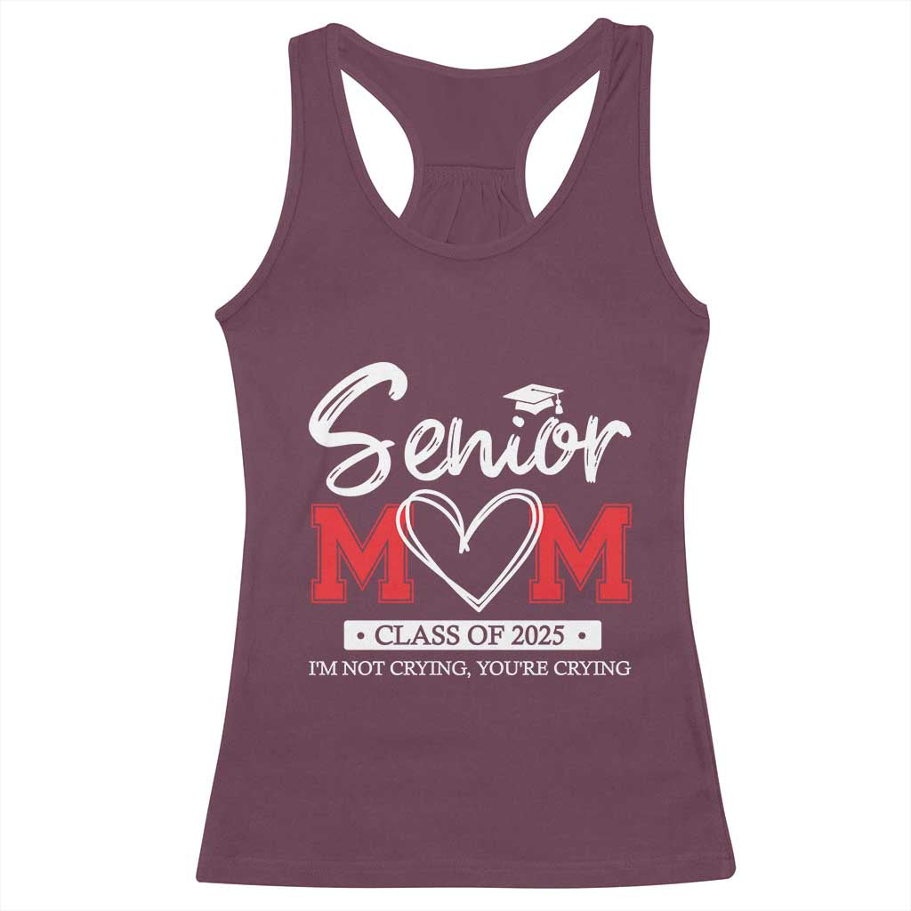 Senior Mom Class Of 2025 Graduate Racerback Tank Top