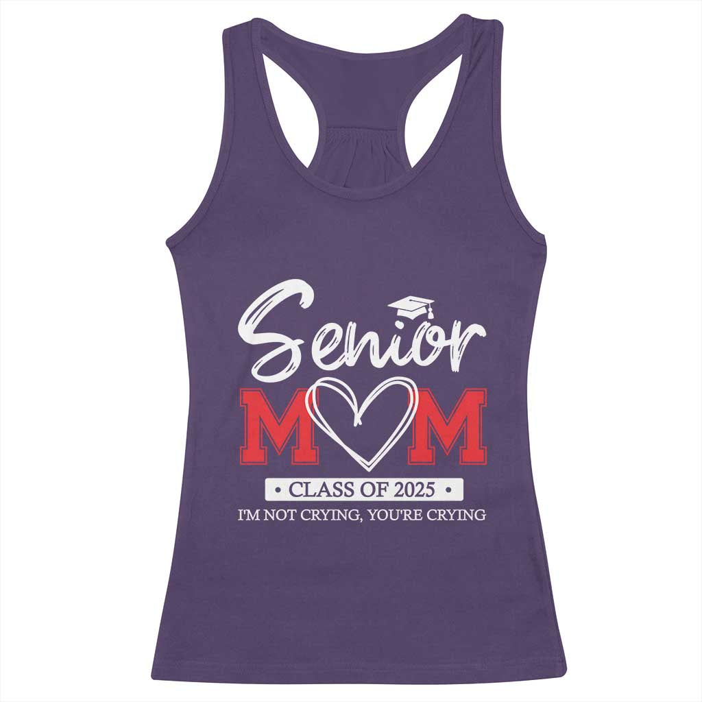 Senior Mom Class Of 2025 Graduate Racerback Tank Top