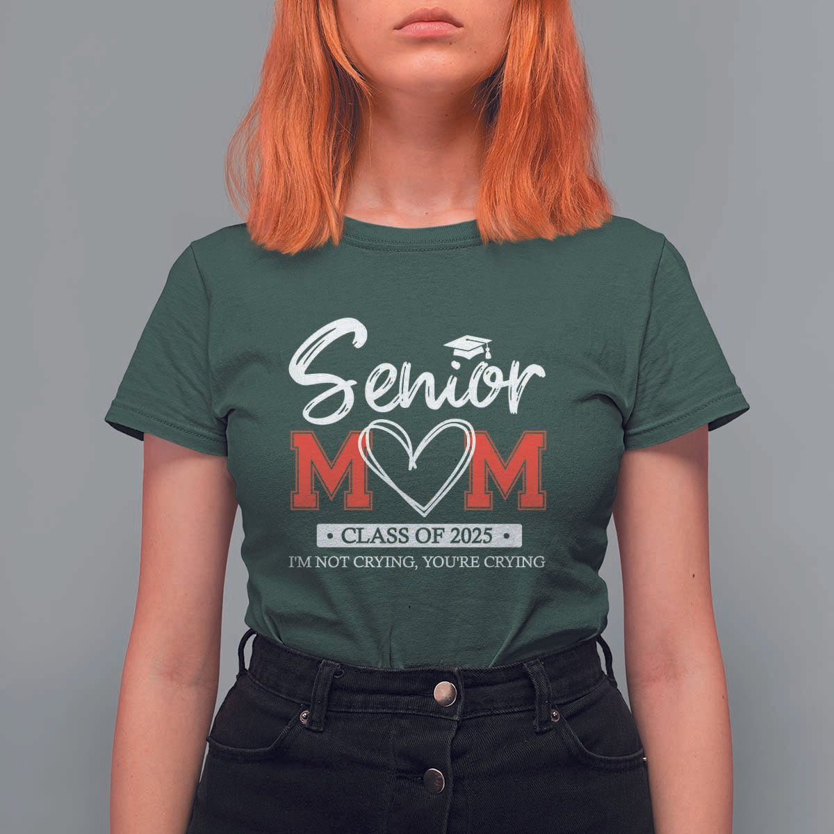 Senior Mom Class Of 2025 Graduate T Shirt For Women