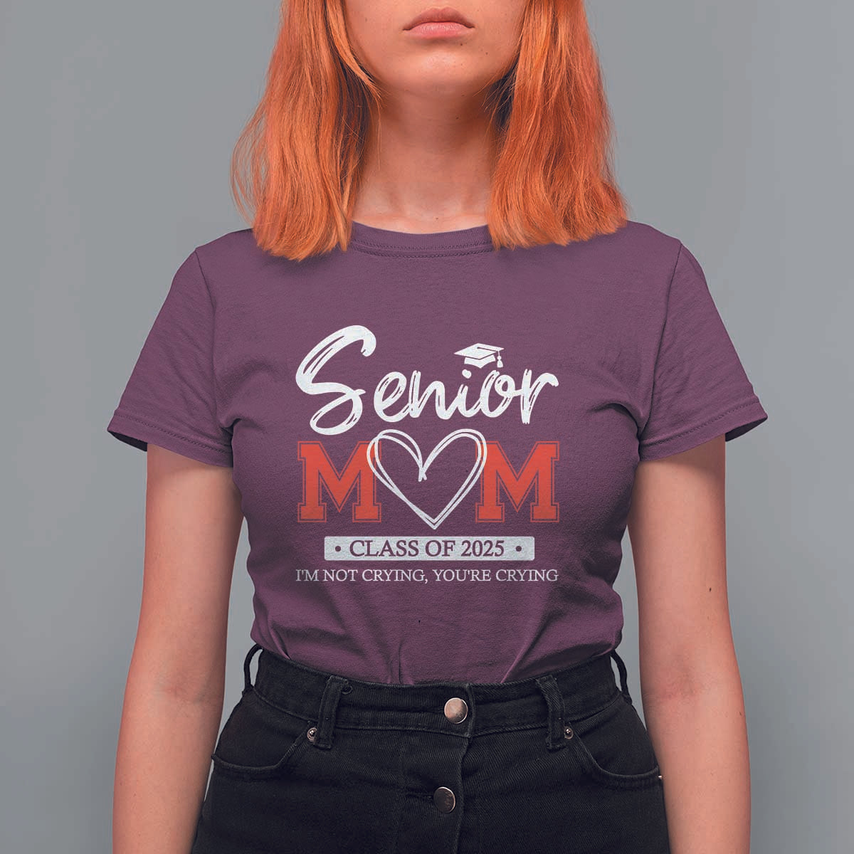 Senior Mom Class Of 2025 Graduate T Shirt For Women