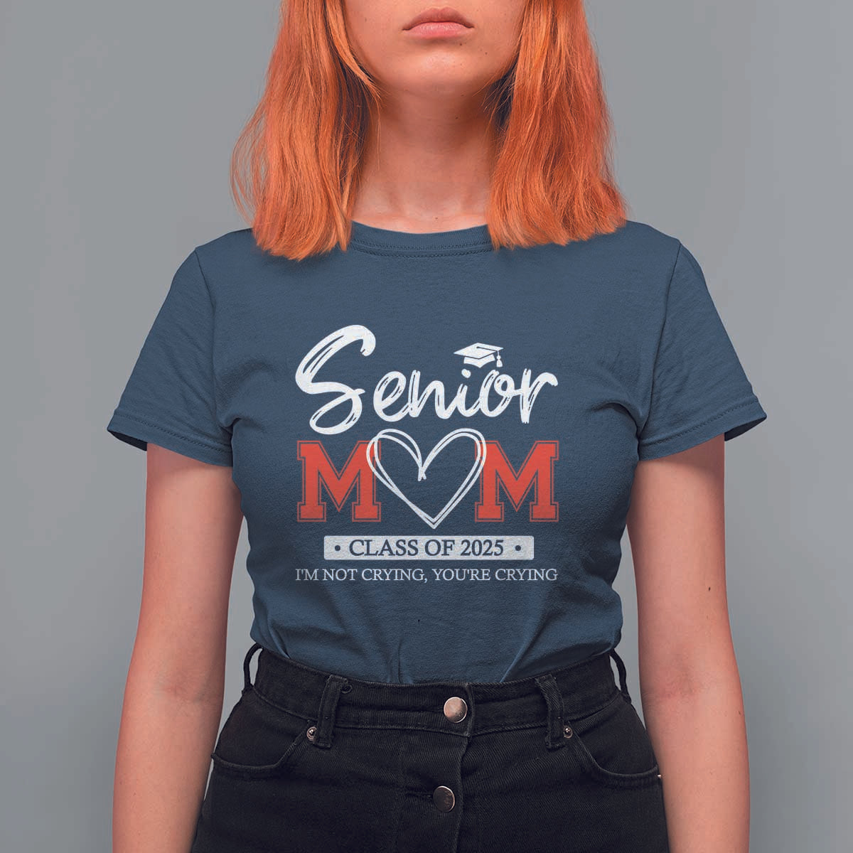 Senior Mom Class Of 2025 Graduate T Shirt For Women