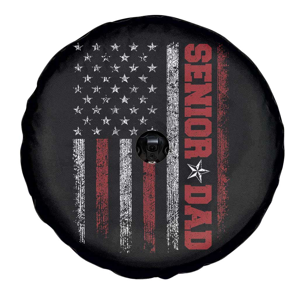 Senior Dad Spare Tire Cover Graduate Proud Dad Class of 2025 Vintage American Flag