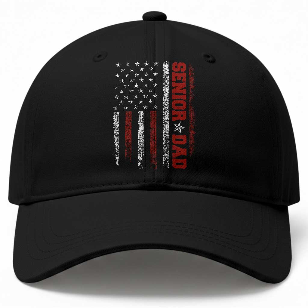 Senior Dad Baseball Cap Graduate Proud Dad Class of 2025 Vintage American Flag