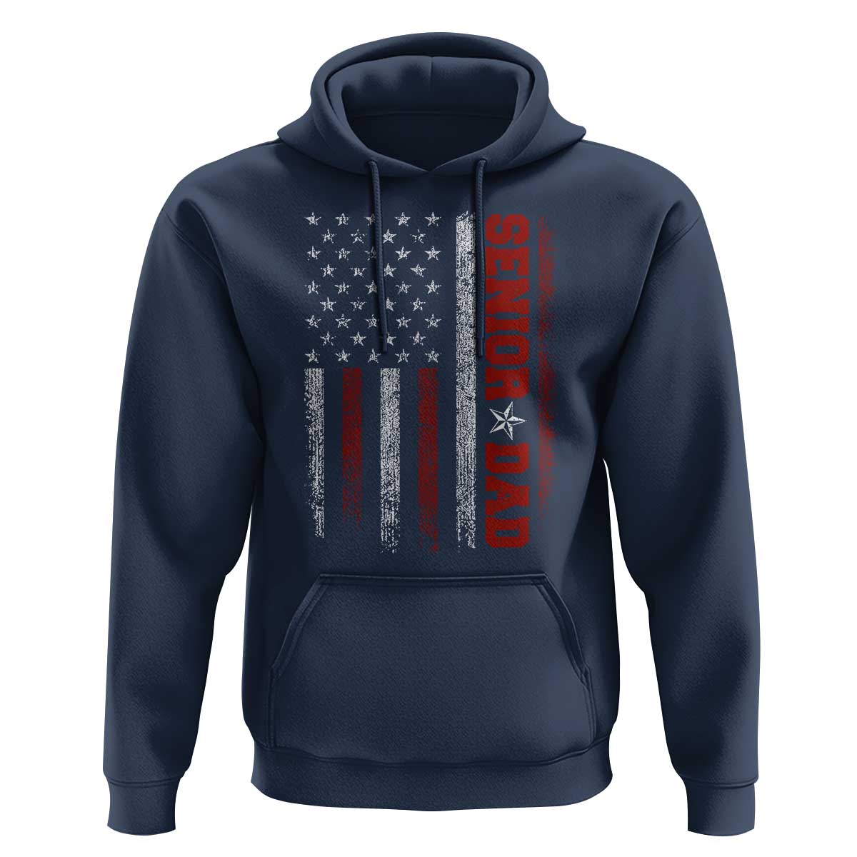 Senior Dad Hoodie Graduate Proud Dad Class of 2025 Vintage American Flag