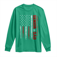 Senior Dad Long Sleeve Shirt Graduate Proud Dad Class of 2025 Vintage American Flag