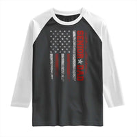 Senior Dad Raglan Shirt Graduate Proud Dad Class of 2025 Vintage American Flag
