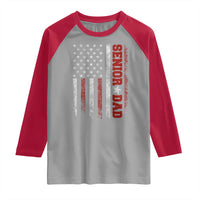 Senior Dad Raglan Shirt Graduate Proud Dad Class of 2025 Vintage American Flag
