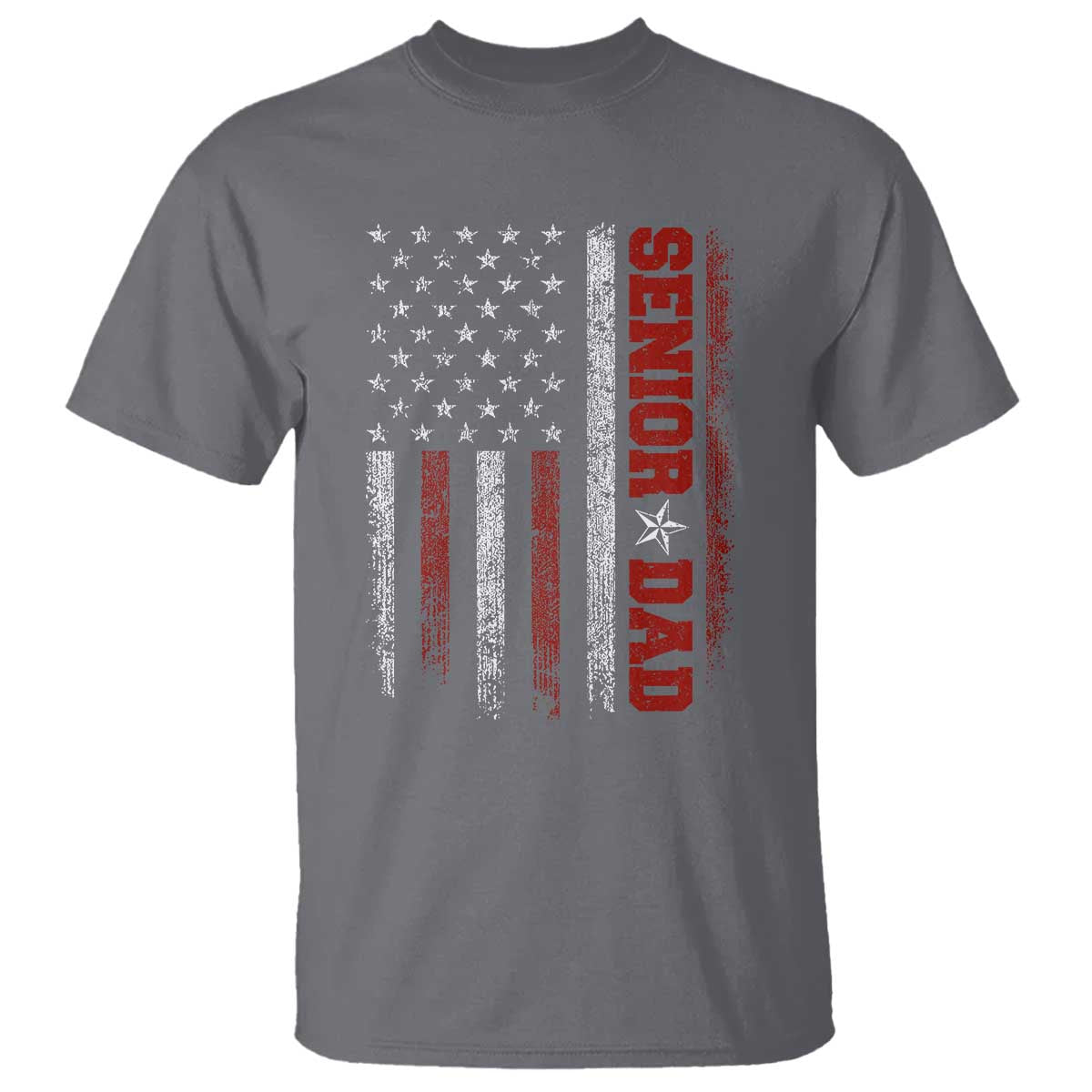 Senior Dad T Shirt Graduate Proud Dad Class of 2025 Vintage American Flag