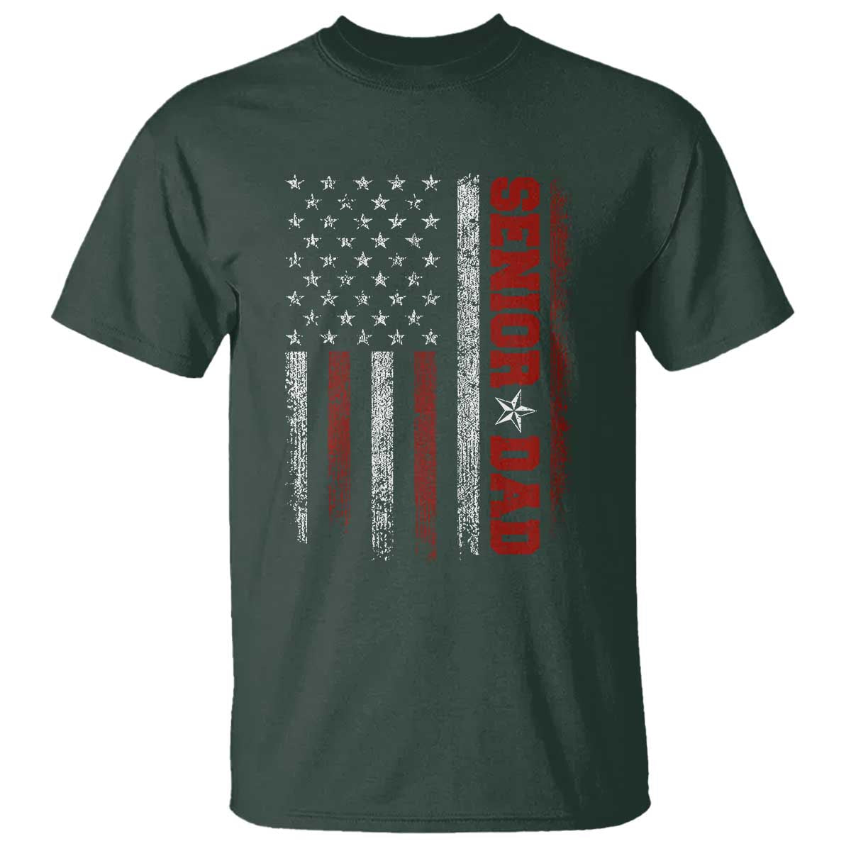 Senior Dad T Shirt Graduate Proud Dad Class of 2025 Vintage American Flag