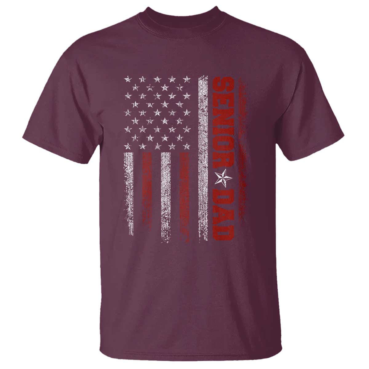Senior Dad T Shirt Graduate Proud Dad Class of 2025 Vintage American Flag