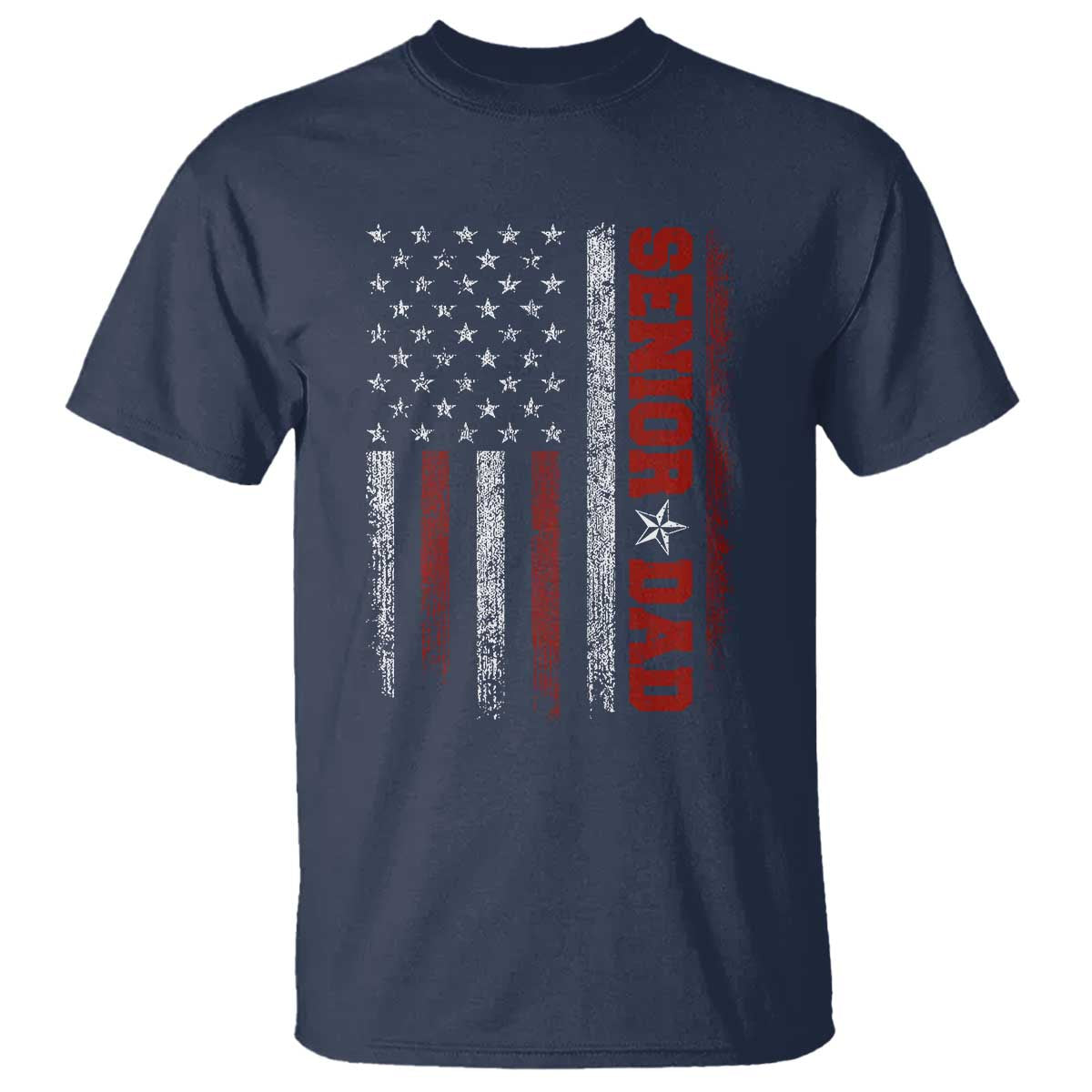 Senior Dad T Shirt Graduate Proud Dad Class of 2025 Vintage American Flag