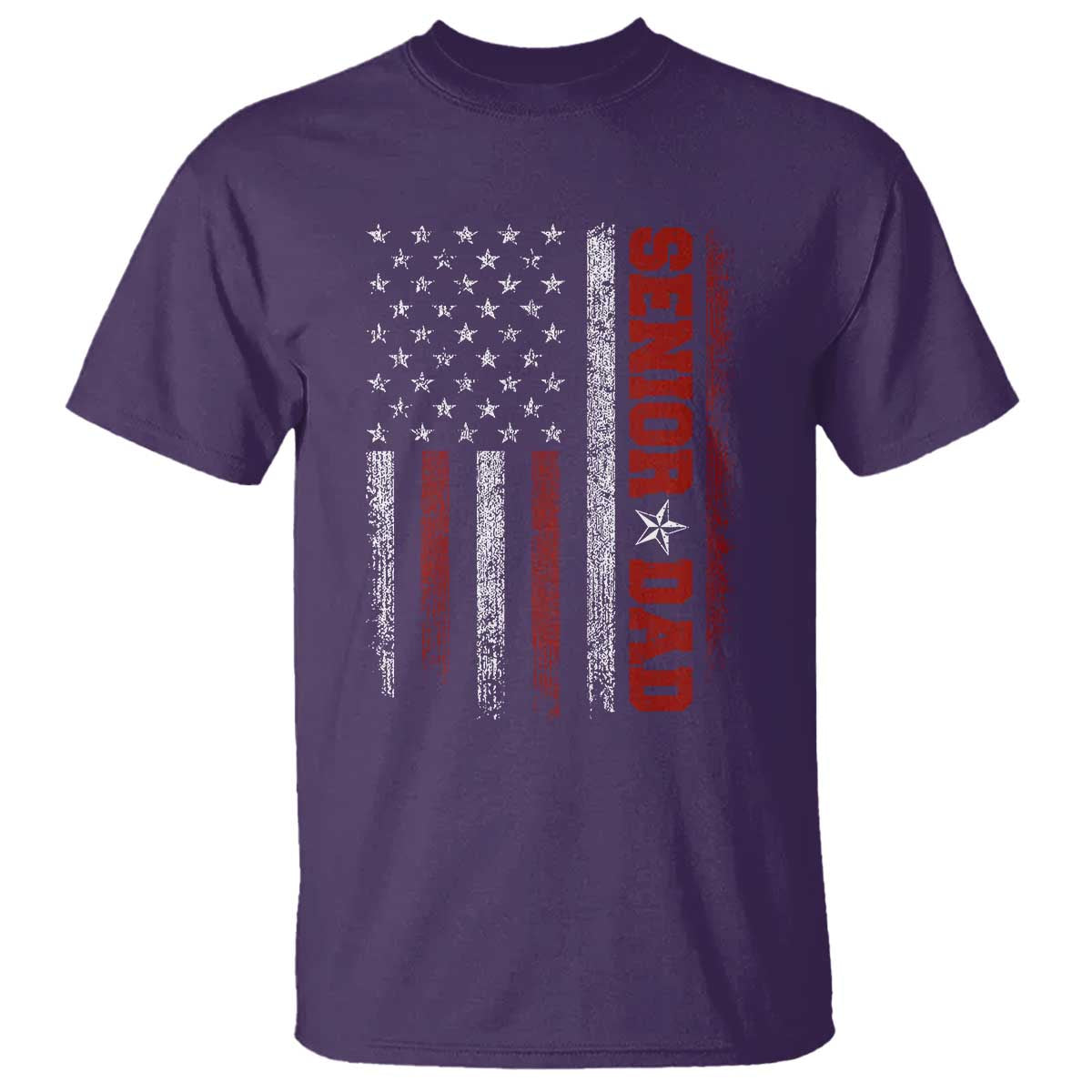 Senior Dad T Shirt Graduate Proud Dad Class of 2025 Vintage American Flag