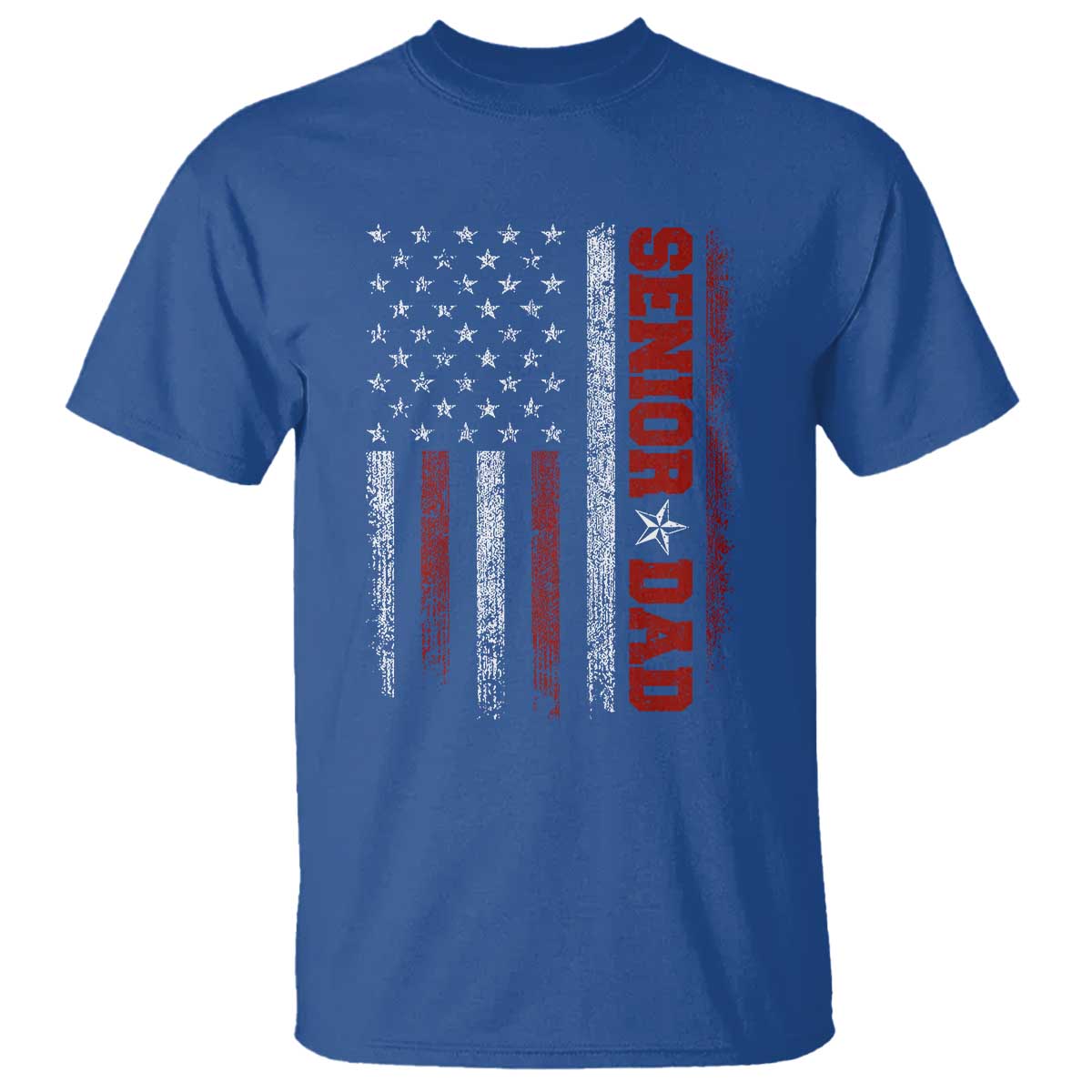Senior Dad T Shirt Graduate Proud Dad Class of 2025 Vintage American Flag