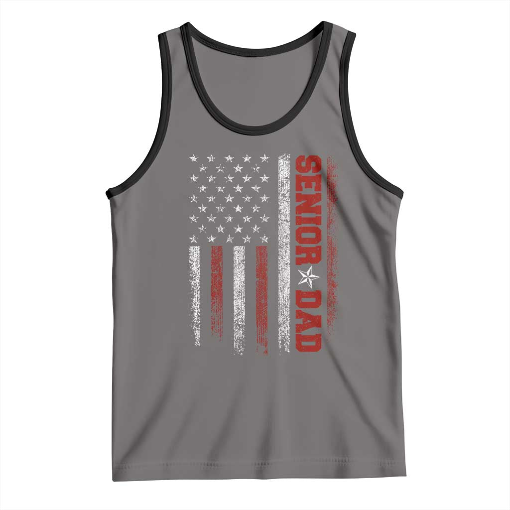 Senior Dad Tank Top Graduate Proud Dad Class of 2025 Vintage American Flag