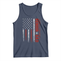 Senior Dad Tank Top Graduate Proud Dad Class of 2025 Vintage American Flag