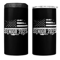 Senior 2025 Graduation 4 in 1 Can Cooler Tumbler Class Of 2025 Vintage American Flag