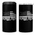 Senior 2025 Graduation 4 in 1 Can Cooler Tumbler Class Of 2025 Vintage American Flag