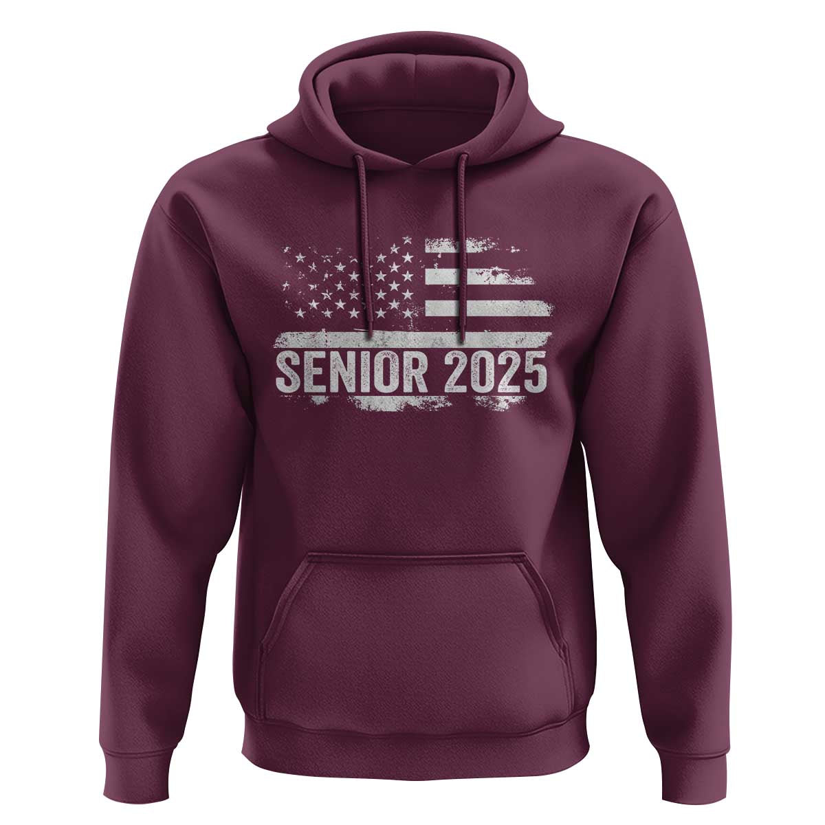 Senior 2025 Graduation Hoodie Class Of 2025 Vintage American Flag