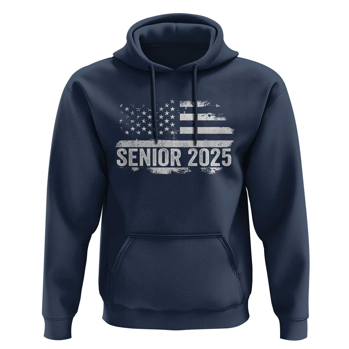 Senior 2025 Graduation Hoodie Class Of 2025 Vintage American Flag