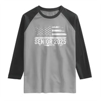 Senior 2025 Graduation Raglan Shirt Class Of 2025 Vintage American Flag