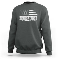 Senior 2025 Graduation Sweatshirt Class Of 2025 Vintage American Flag