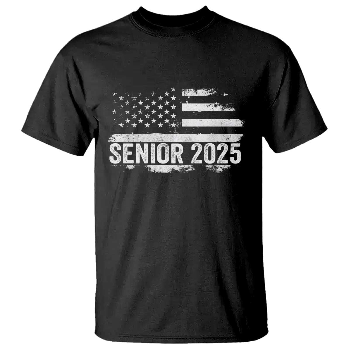 Senior 2025 Graduation T Shirt Class Of 2025 Vintage American Flag