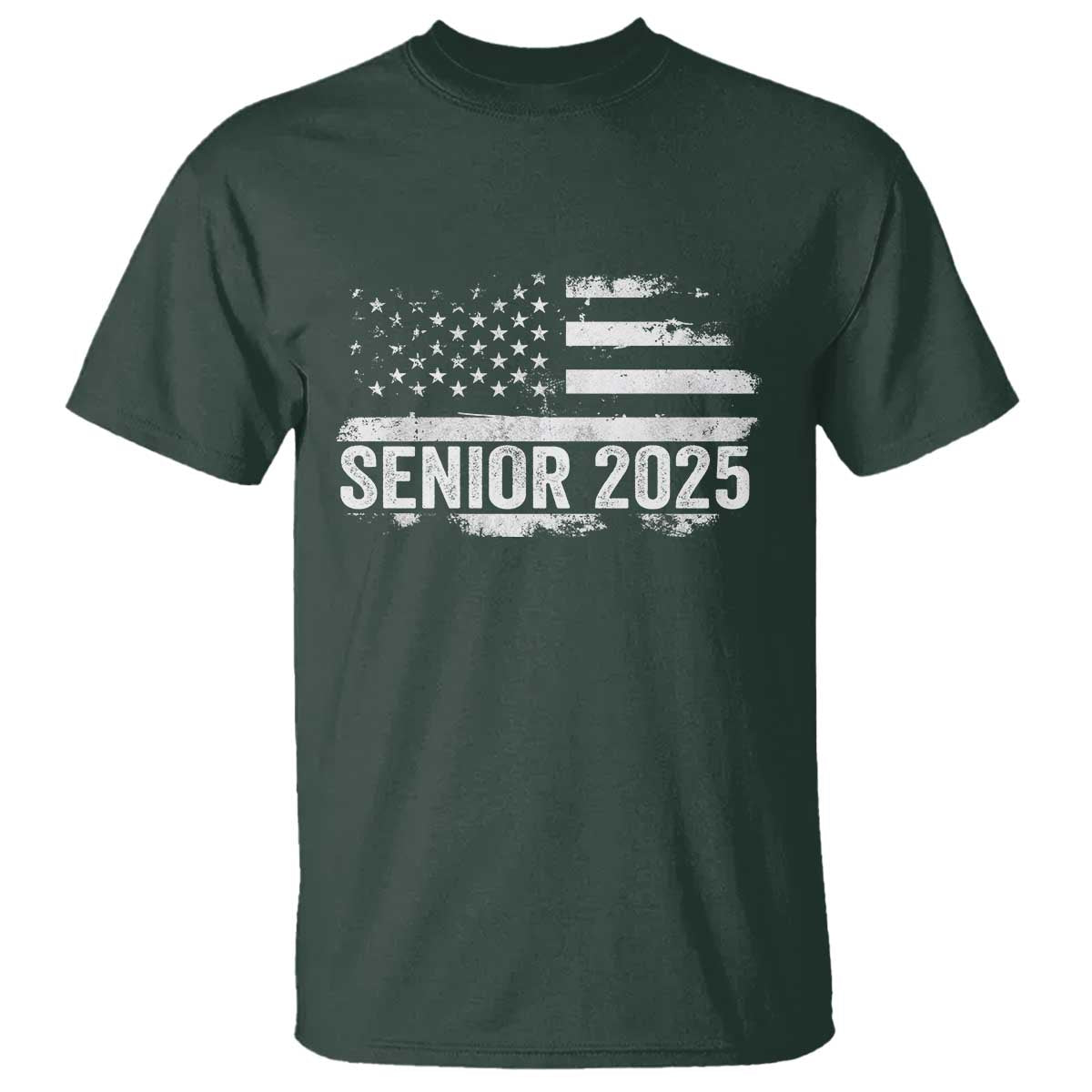 Senior 2025 Graduation T Shirt Class Of 2025 Vintage American Flag