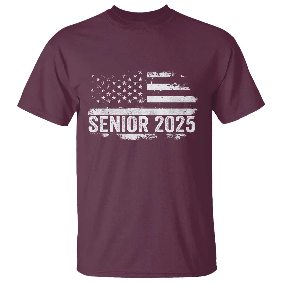 Senior 2025 Graduation T Shirt Class Of 2025 Vintage American Flag