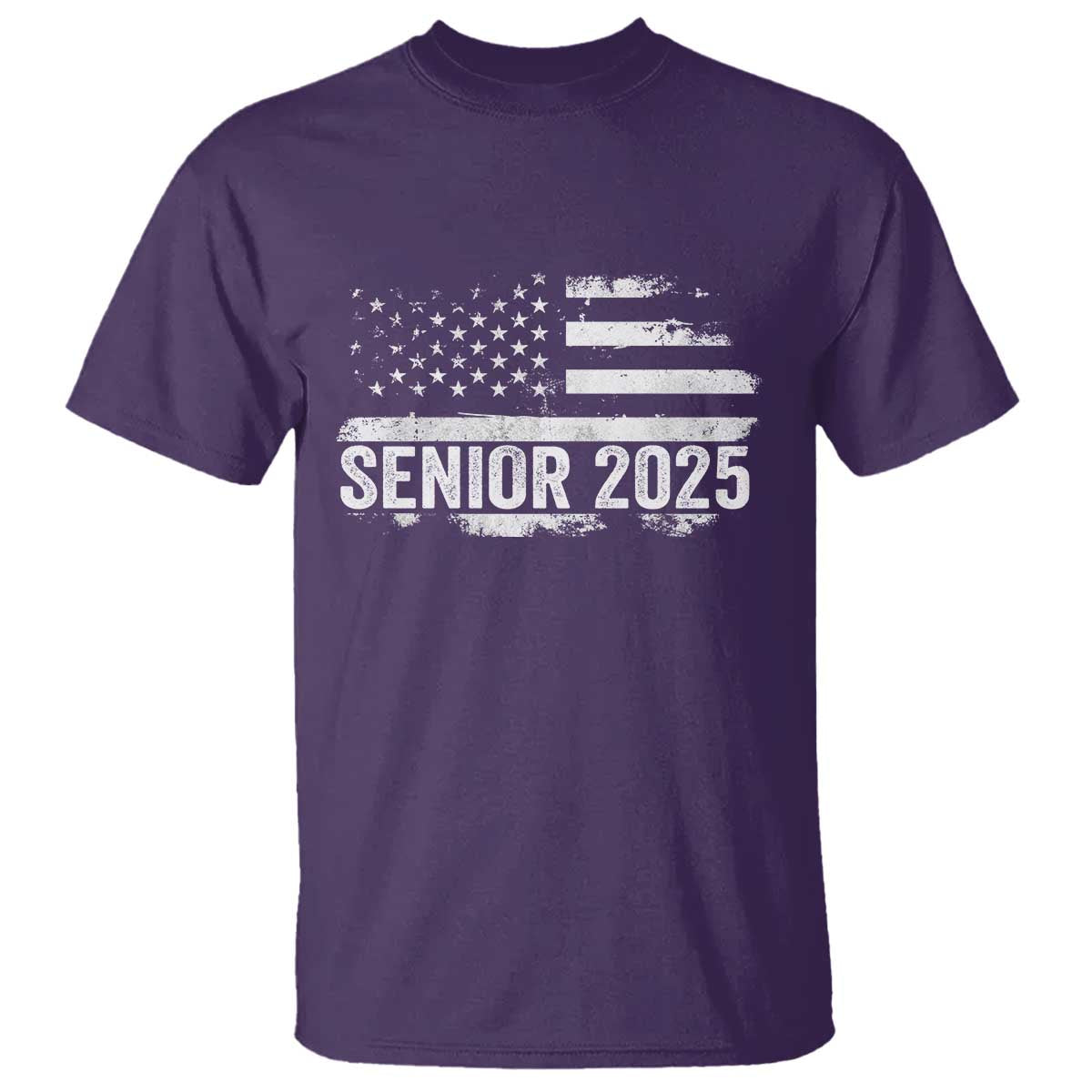 Senior 2025 Graduation T Shirt Class Of 2025 Vintage American Flag