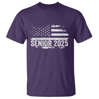 Senior 2025 Graduation T Shirt Class Of 2025 Vintage American Flag