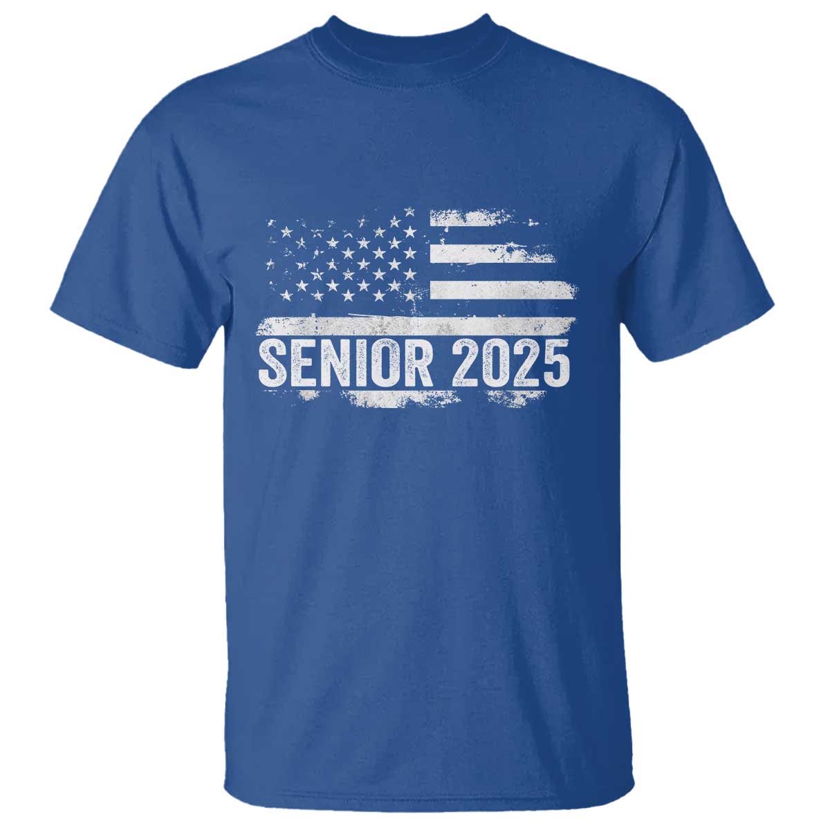 Senior 2025 Graduation T Shirt Class Of 2025 Vintage American Flag