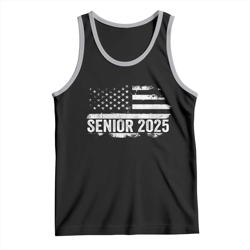 Senior 2025 Graduation Tank Top Class Of 2025 Vintage American Flag