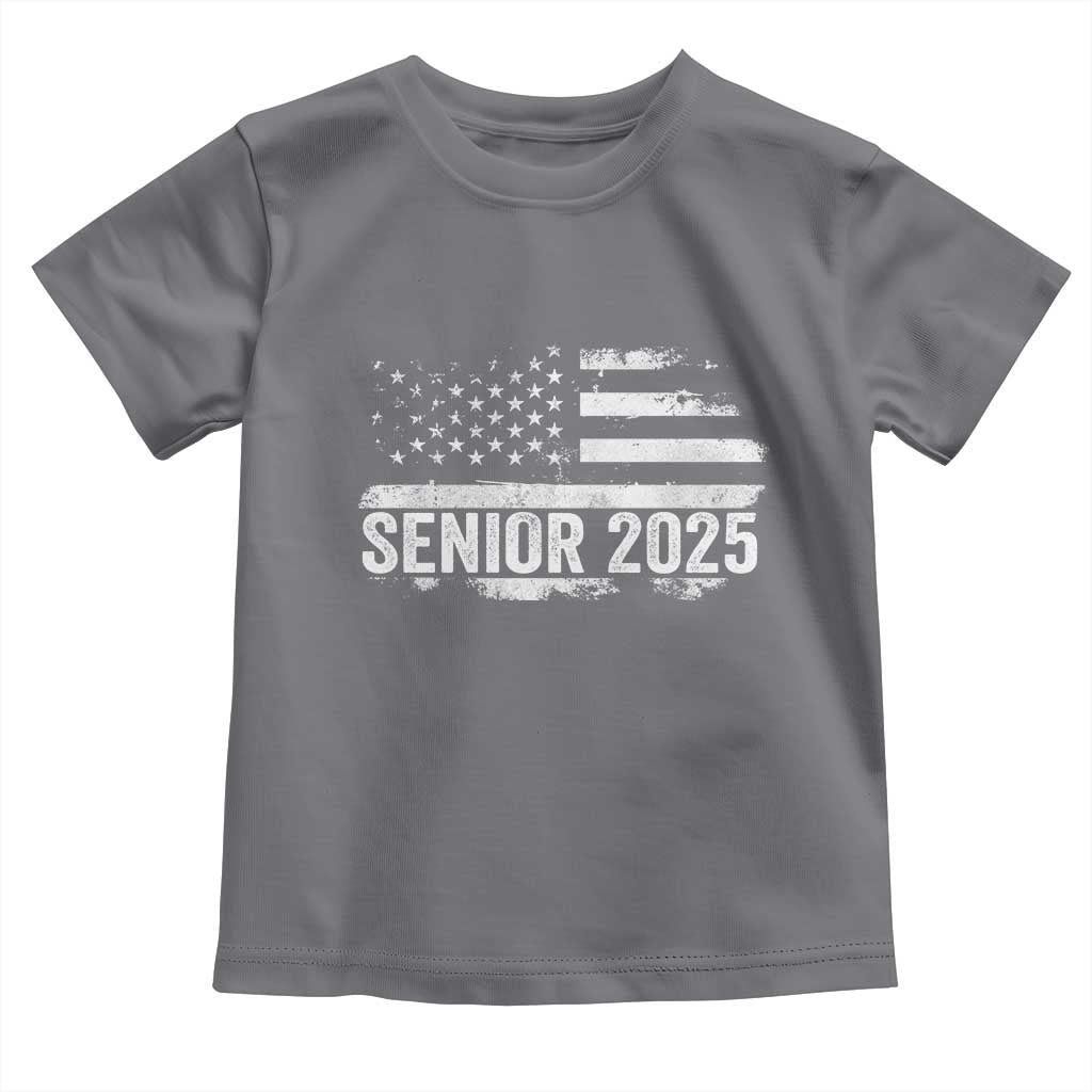 Senior 2025 Graduation Toddler T Shirt Class Of 2025 Vintage American Flag