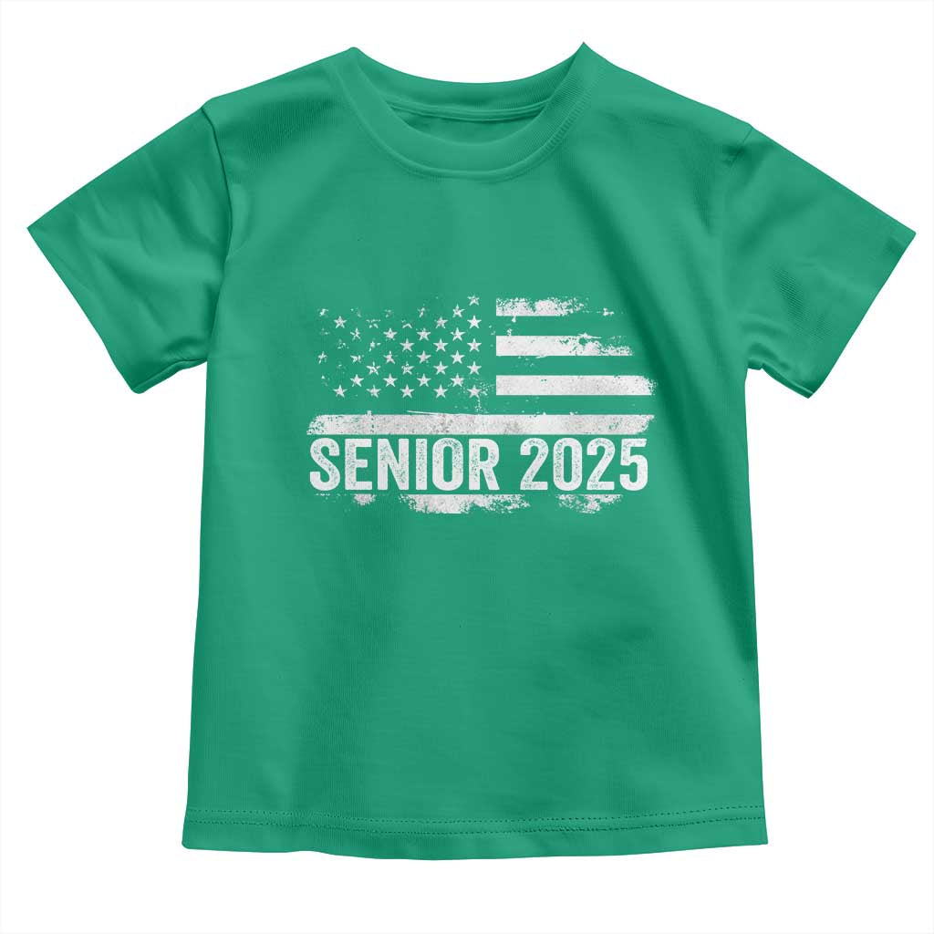 Senior 2025 Graduation Toddler T Shirt Class Of 2025 Vintage American Flag