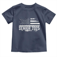 Senior 2025 Graduation Toddler T Shirt Class Of 2025 Vintage American Flag