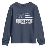 Senior 2025 Graduation Youth Sweatshirt Class Of 2025 Vintage American Flag