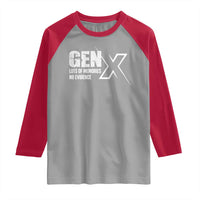 Funny Gen X Lots Of Memories No Evidence Raglan Shirt