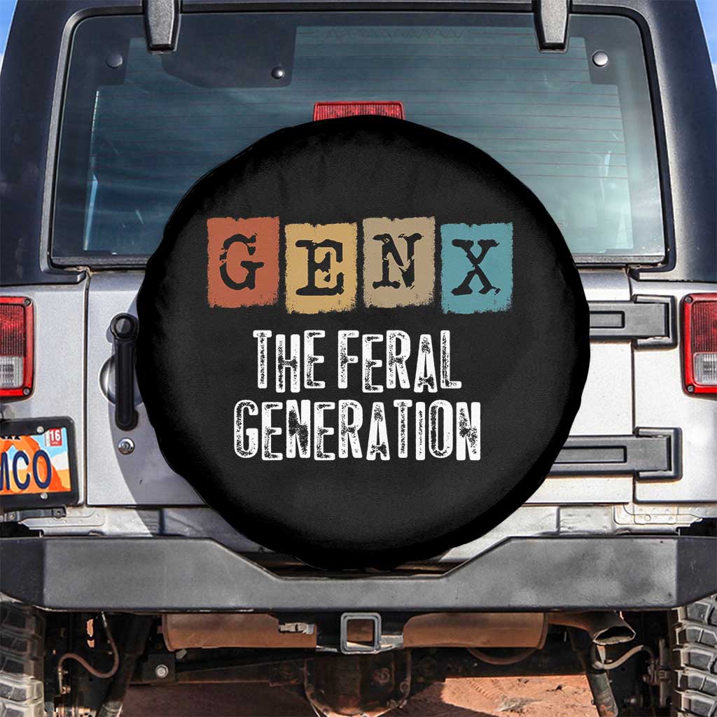Funny Gen X The Feral Generation Spare Tire Cover