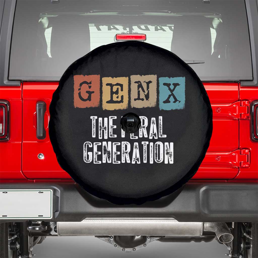 Funny Gen X The Feral Generation Spare Tire Cover