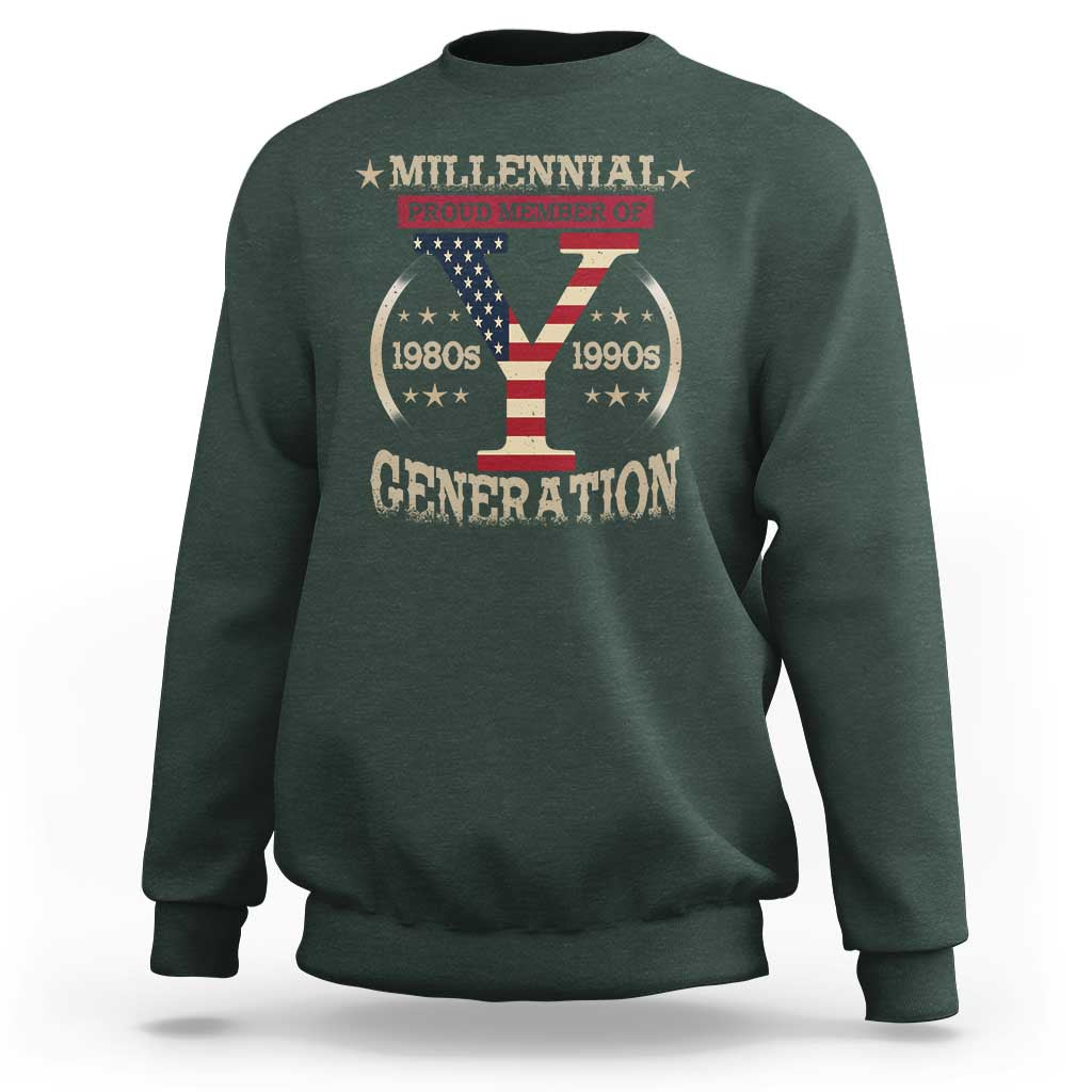 Funny Gen Y Sweatshirt Millennial proud Member Of Y Generation