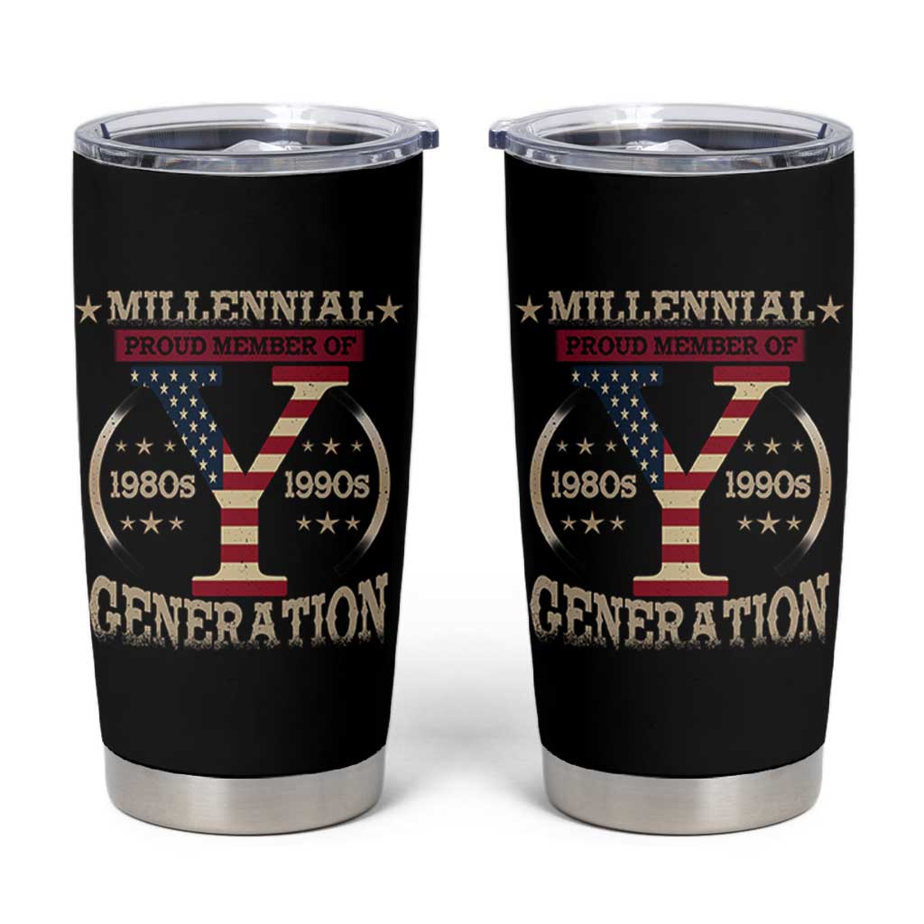 Funny Gen Y Tumbler Cup Millennial proud Member Of Y Generation