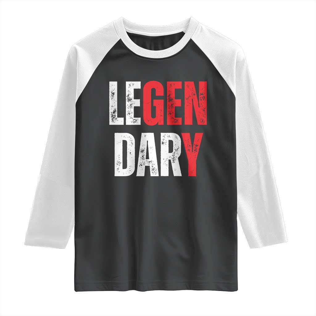 Funny Gen Y Legendary Raglan Shirt Vintage Generation Y