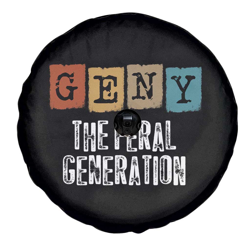 Funny Gen Y The Feral Generation Spare Tire Cover